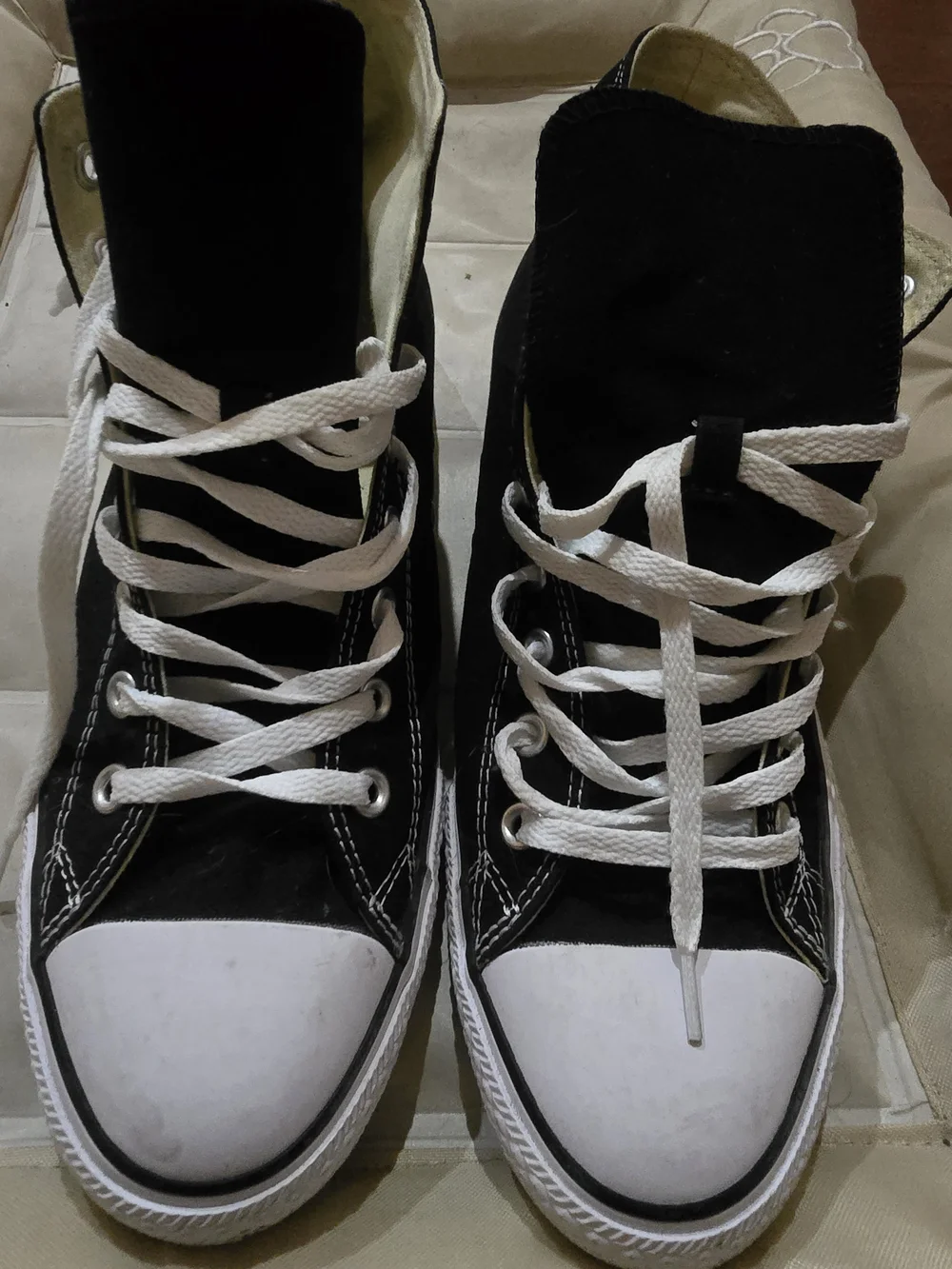 Converse Black High-Top All Star Sneakers with White Accents - Picture 5 of 9